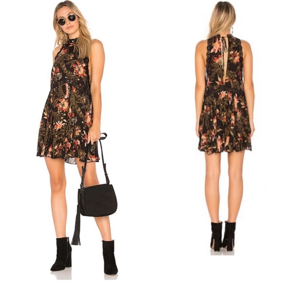 Free People Floral “She Moves” High Neck Slip Dress (xs) - Picture 9 of 16